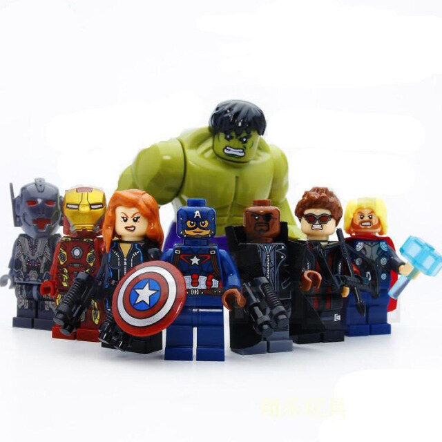 Figurine Supereroi Marvel și Hulk pentru Lego - 8 buc