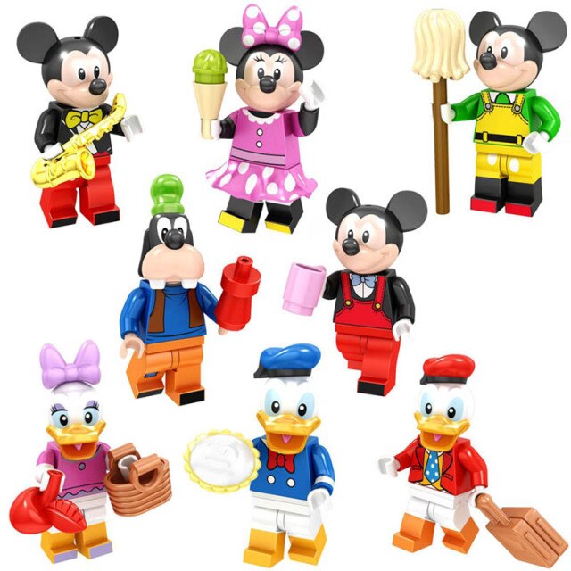 Figurine Mickey Mouse și Donald Duck - 8 buc