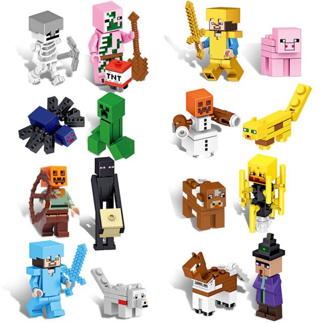 Figurine Minecraft pentru Lego - 16 buc
