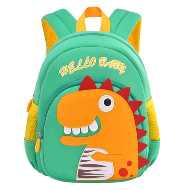 Rucsac verde pentru copii Dino - mai multe mărimi