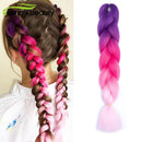 Păr kanekalon multicolor pe împletituri - mai multe culori