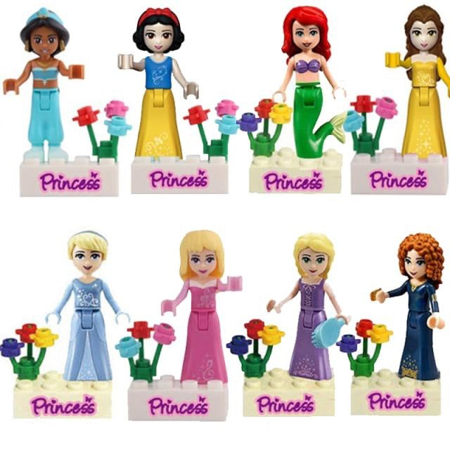 Figurine Prințese pentru Lego - 8 buc