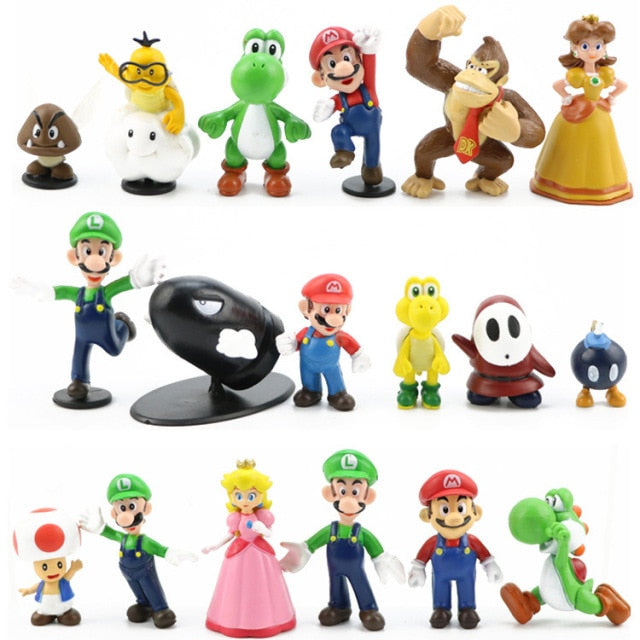 Figurine Super Mario - 18 buc