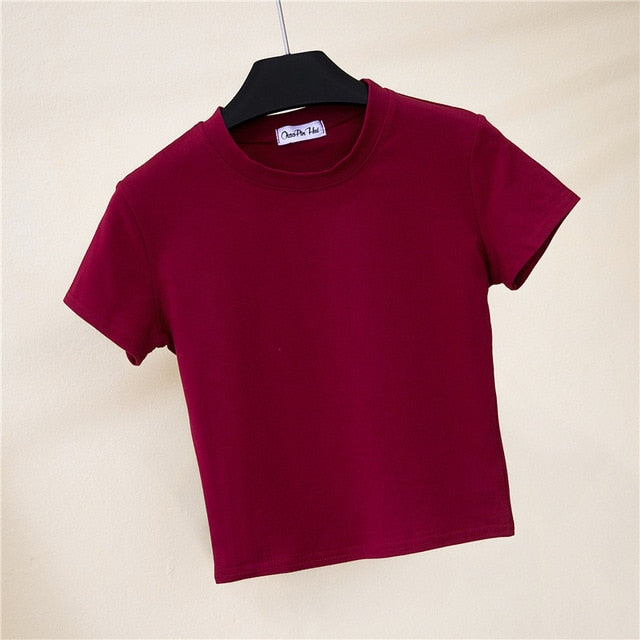 Tricou de culoare solidă pentru femei - mai multe culori