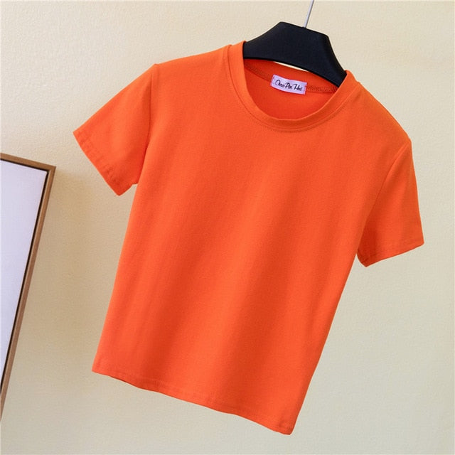 Tricou de culoare solidă pentru femei - mai multe culori
