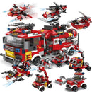 Set de construcții - camion de pompieri 8în1 806 piese