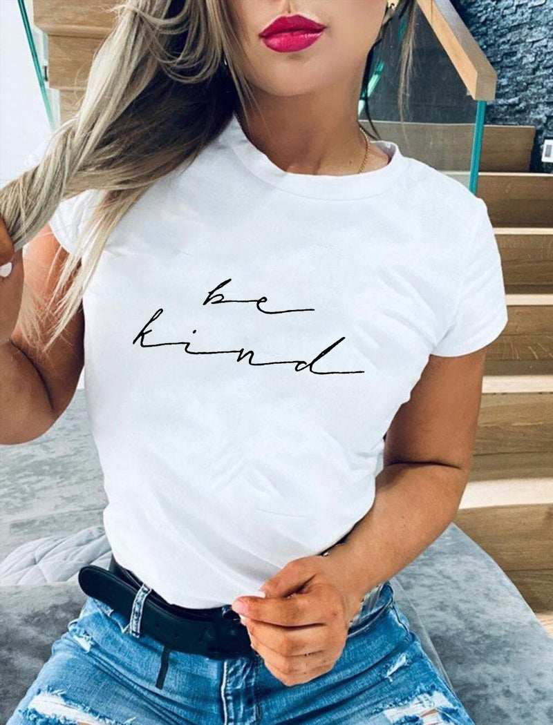 Tricou pentru femei cu imprimeu simplu - mai multe culori