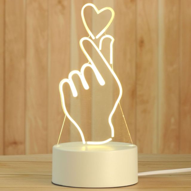Lampă cu iluzie 3D - dragoste