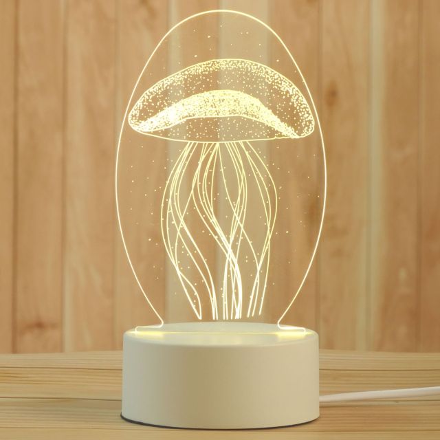 Lampă cu iluzie 3D - meduză