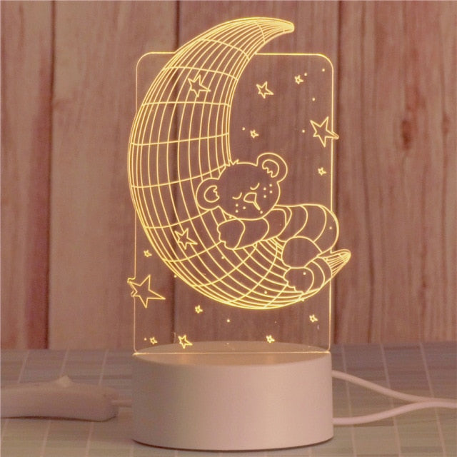 Lampă cu iluzie 3D - lună
