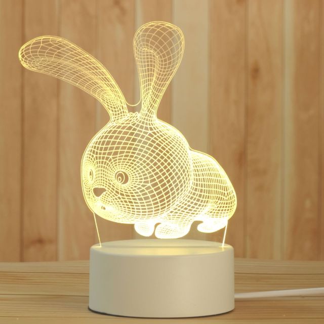 Lampă cu iluzie 3D - iepure