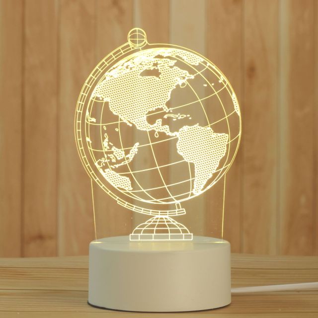 Lampă cu iluzie 3D - glob