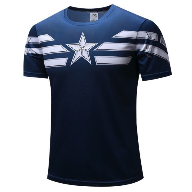 Tricou pentru bărbați cu imprimeu peste tot Captain America