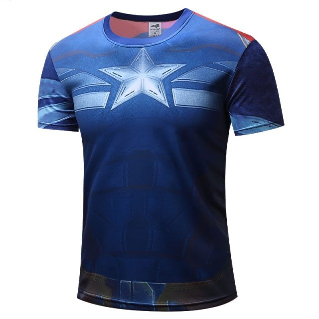 Tricou pentru bărbați cu imprimeu peste tot Captain America