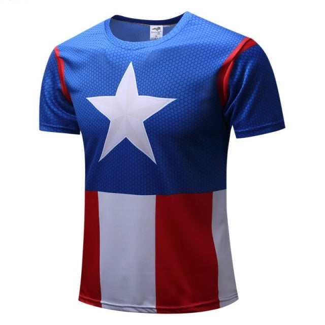 Tricou pentru bărbați cu imprimeu peste tot Captain America