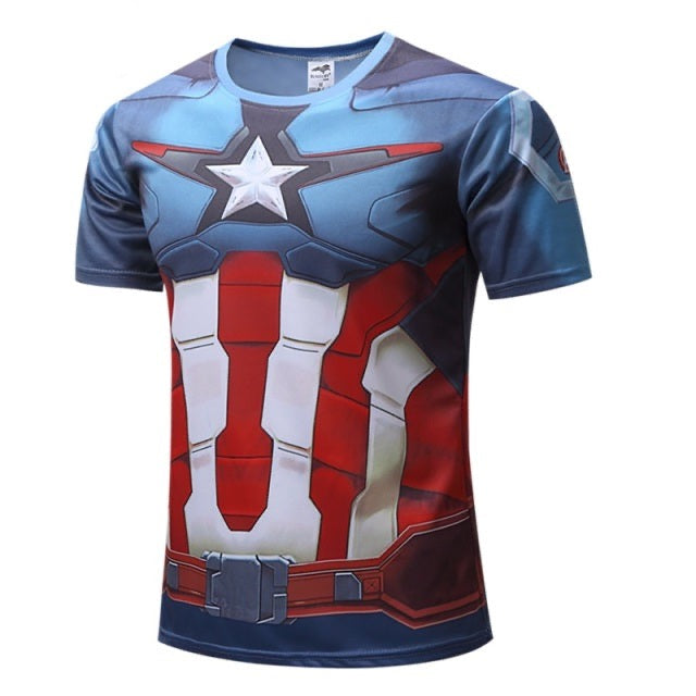 Tricou pentru bărbați cu imprimeu peste tot Captain America