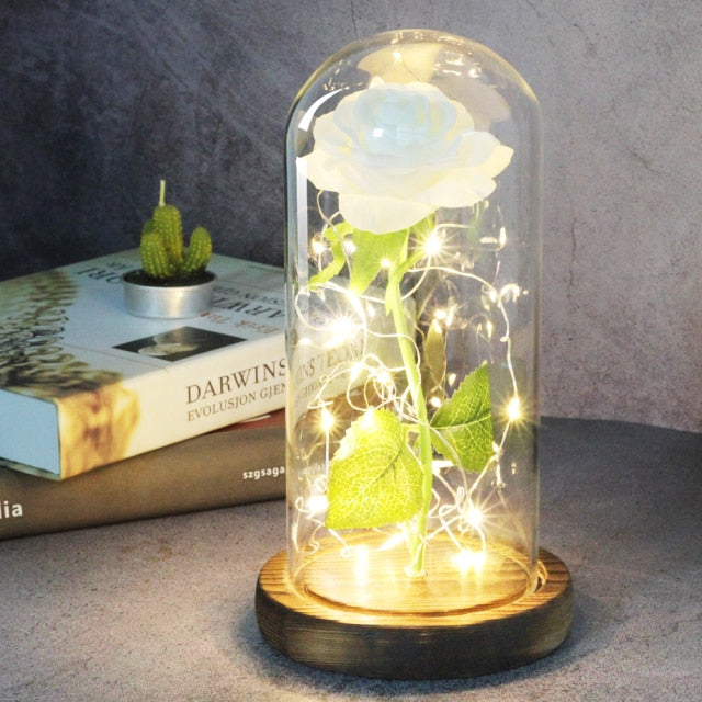 Trandafir artificial cu LED-uri - mai multe variante