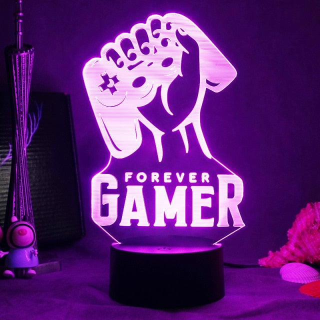 Lampă cu iluzie 3D - gamer