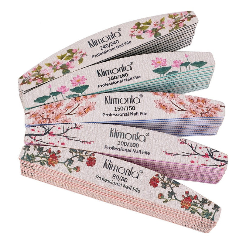 Fișă de unghii cu motiv floral - mai multe variante