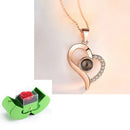 Cutie de bijuterii cu trandafir și colier - mai multe variante
