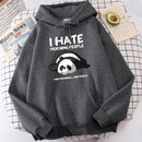 Hanorac cu glugă panda obosit - mai multe variante