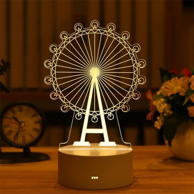 Lampă cu iluzie 3D - Roata din Londra
