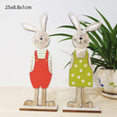 Doi iepurași de Paște din lemn - mai multe variante