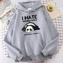 Hanorac cu glugă panda obosit - mai multe variante