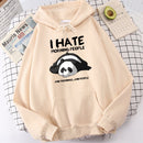 Hanorac cu glugă panda obosit - mai multe variante