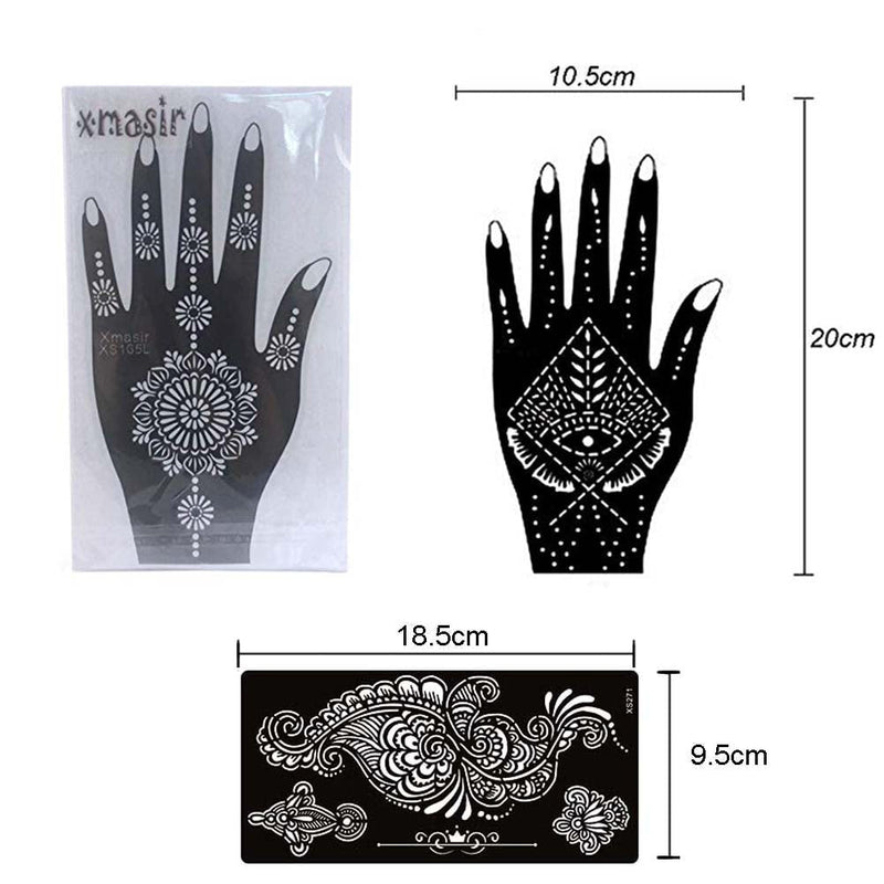 Henna set de stenciluri pentru tatuaje indiene 24buc