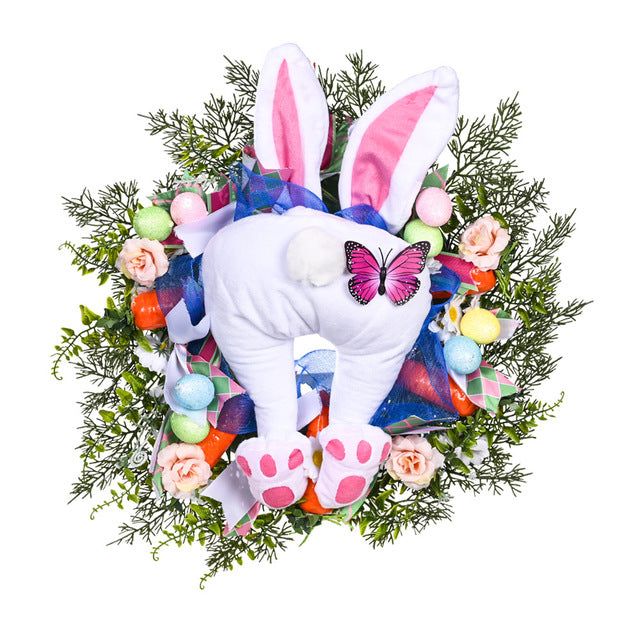 Decorațiuni amuzante de Paște pe ușă - mai multe variante