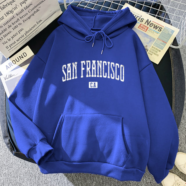 Hanorac cu imprimeu San Francisco - mai multe culori