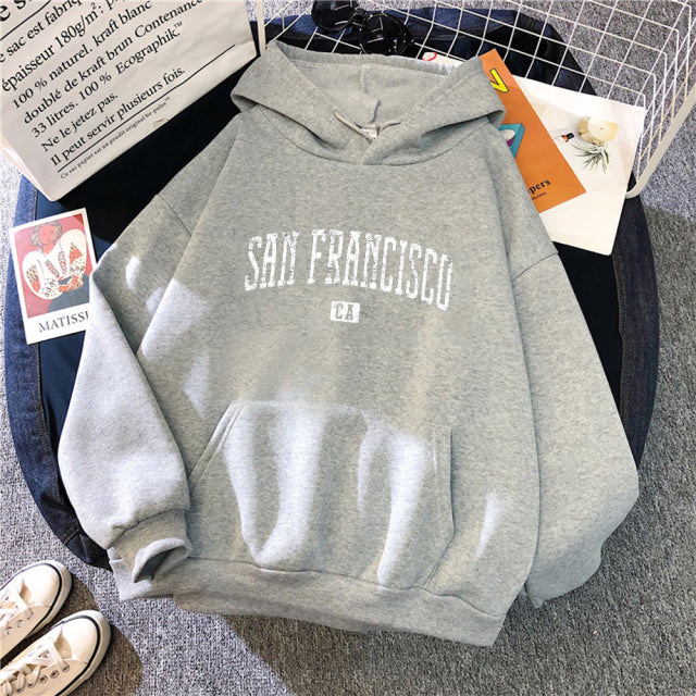 Hanorac cu imprimeu San Francisco - mai multe culori