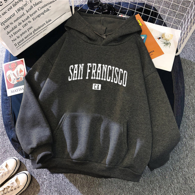 Hanorac cu imprimeu San Francisco - mai multe culori