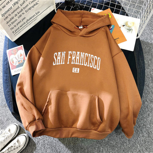 Hanorac cu imprimeu San Francisco - mai multe culori