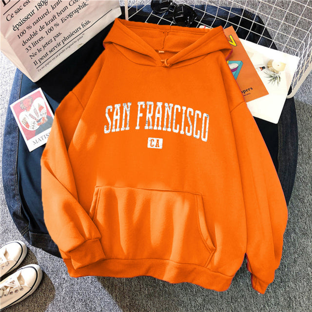 Hanorac cu imprimeu San Francisco - mai multe culori