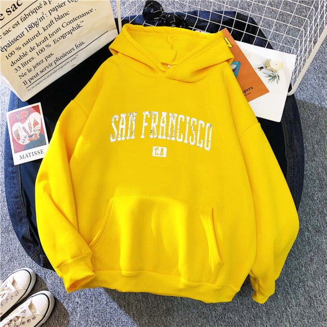 Hanorac cu imprimeu San Francisco - mai multe culori