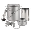 Set de tigăi de titan în aer liber - mai multe variante